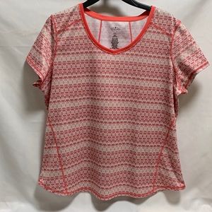 Short sleeve coral exercise top. Quick dri. PXL.  St John’s Bay